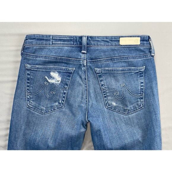 AG 'The Legging Ankle' Super Skinny Destroyed Stretch Denim Jeans. Women's 26R - Picture 9 of 9